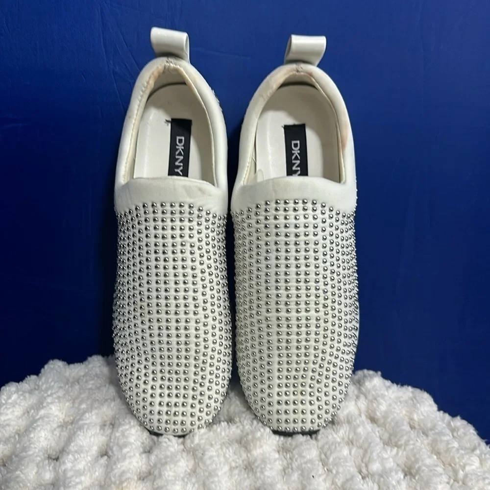 DKNY Women’s Size 5.5 Marel All Over Studded Slip-On Sneakers